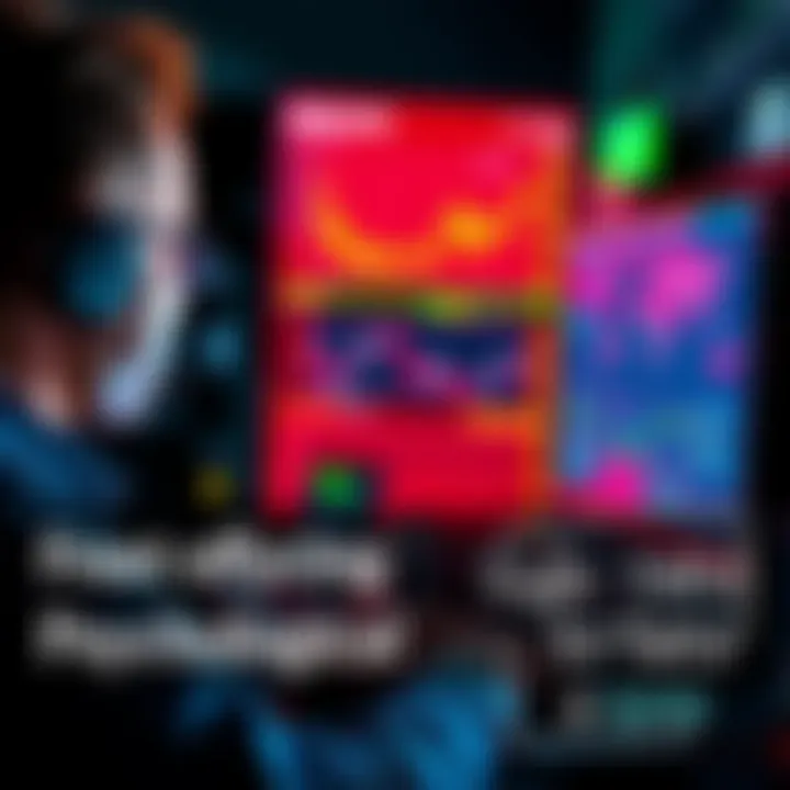 A person analyzing information on a computer screen, looking for signs of manipulation in media content, with charts and data visuals in the background.