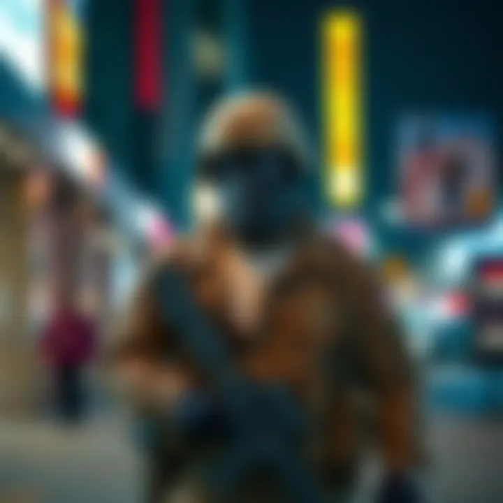 An Israeli Defense Forces soldier stands in a casual setting in the USA, wearing military-style clothing that contrasts with his surroundings.