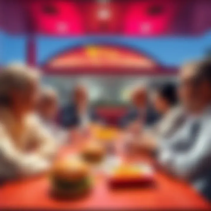 A group of influential figures enjoying In-N-Out Burger together, discussing theories around its popularity.