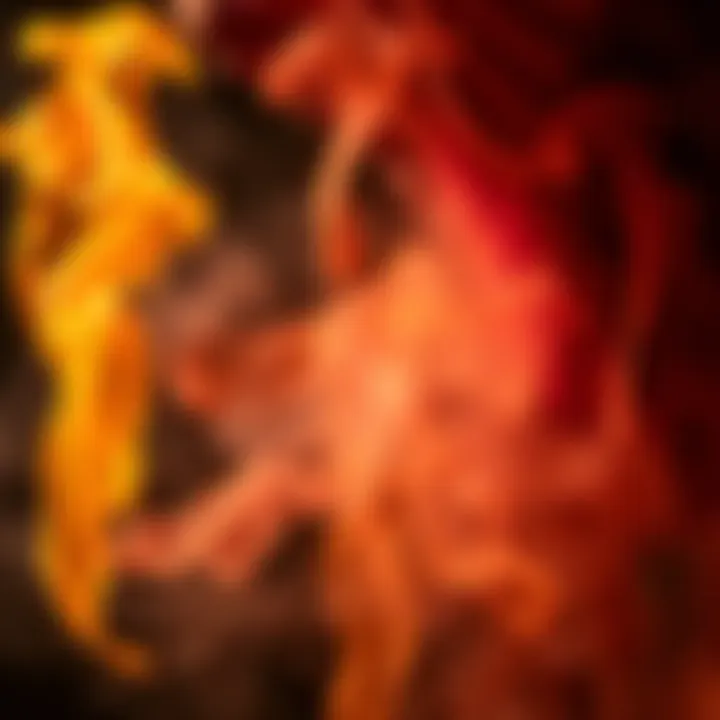 A stunning display of incense falling in unusual patterns creating captivating visuals