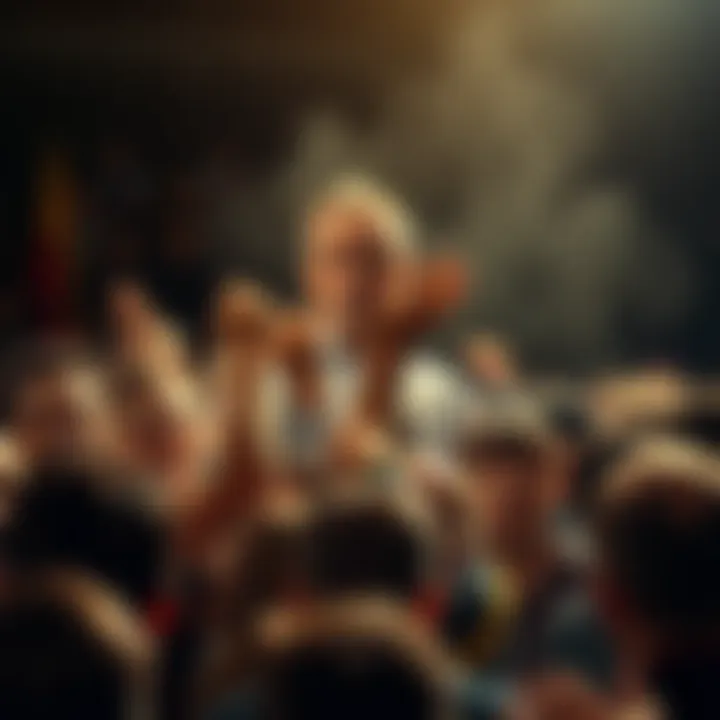 Individual Asserts Innocence A person confidently declaring their innocence regarding serious allegations of rape and pedophilia, surrounded by a crowd reacting with mixed emotions.