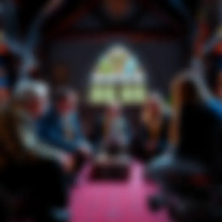Individuals with Disabilities in Masonry A group of diverse individuals with disabilities discussing and sharing experiences in a masonry lodge setting.