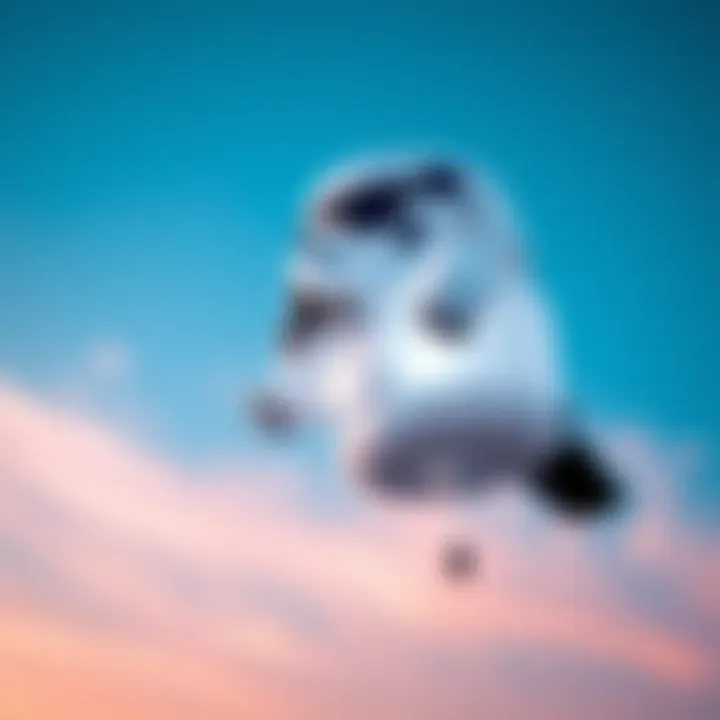 A large inflatable Stormtrooper balloon floating against a blue sky, symbolizing debunked UFO claims