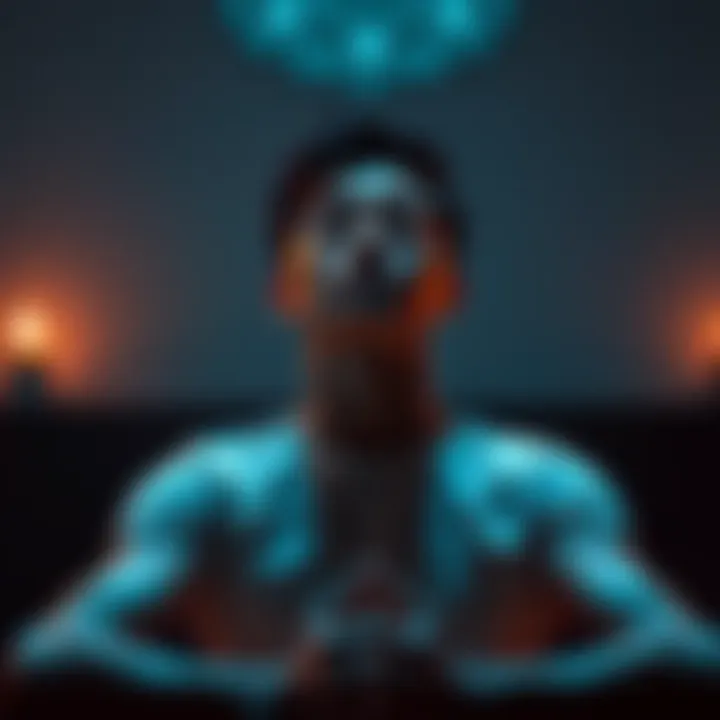 Person practicing Inner Engineering Individual practicing Inner Engineering exercises, focusing on body alignment and relaxation techniques