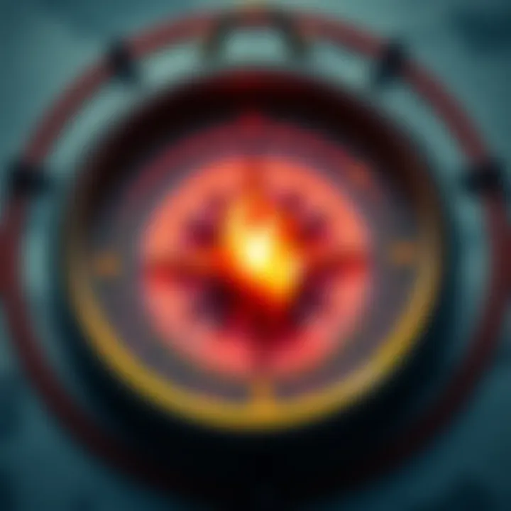 A compass with a glowing heart at its center, symbolizing guidance from conscience and God's love.