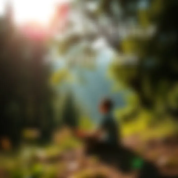 Inner Strength and Awareness A person sitting peacefully in nature, reflecting on their thoughts and feelings, surrounded by trees and sunlight.