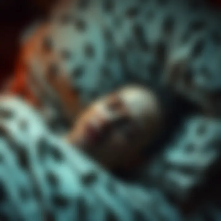 A person lying in bed, covered by various insects, expressing a sense of fear and helplessness.