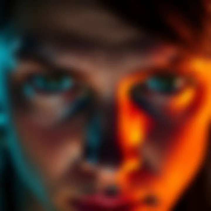 A close-up of a person with captivating eyes, exuding intensity and focus, reflecting Scorpio traits.