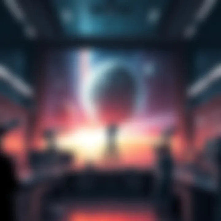 Astronomers studying the unusual features of Interstellar Object 3I/ATLAS in a lab setting with telescopes and screens displaying data.