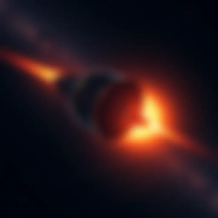 An illustration of the interstellar visitor 3I/ATLAS moving away from the sun, surrounded by stars