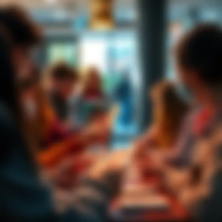 People participating in a card exercise, choosing cards and sharing insights during Intuition Practice Round 3