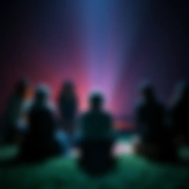 A group of intuitive individuals gathered in a circle, discussing their insights about Nancy Guthrie's whereabouts.