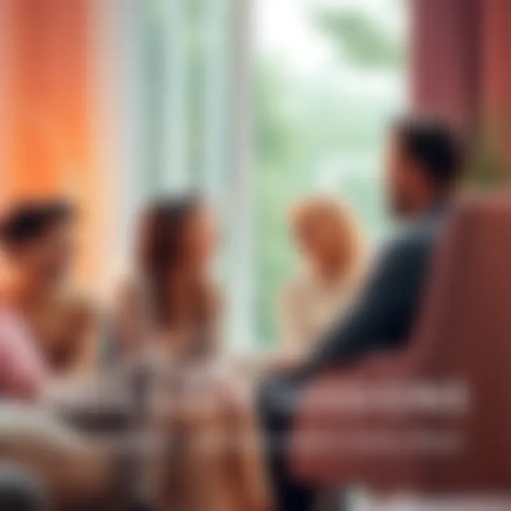 A person sitting with a counselor, discussing relationship issues in a warm setting