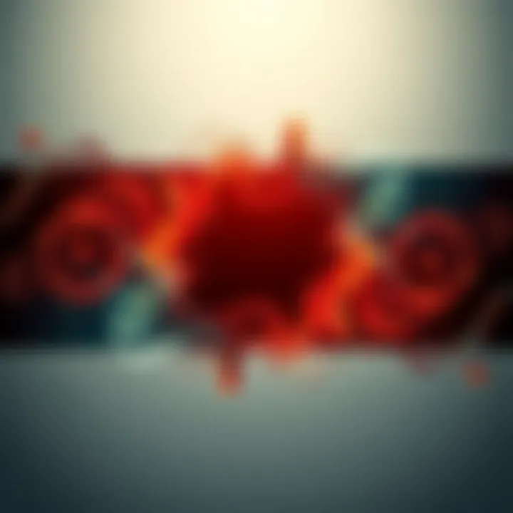 A visual representation of the duality of internal and external forces affecting qi, featuring abstract patterns symbolizing energy flow and balance.