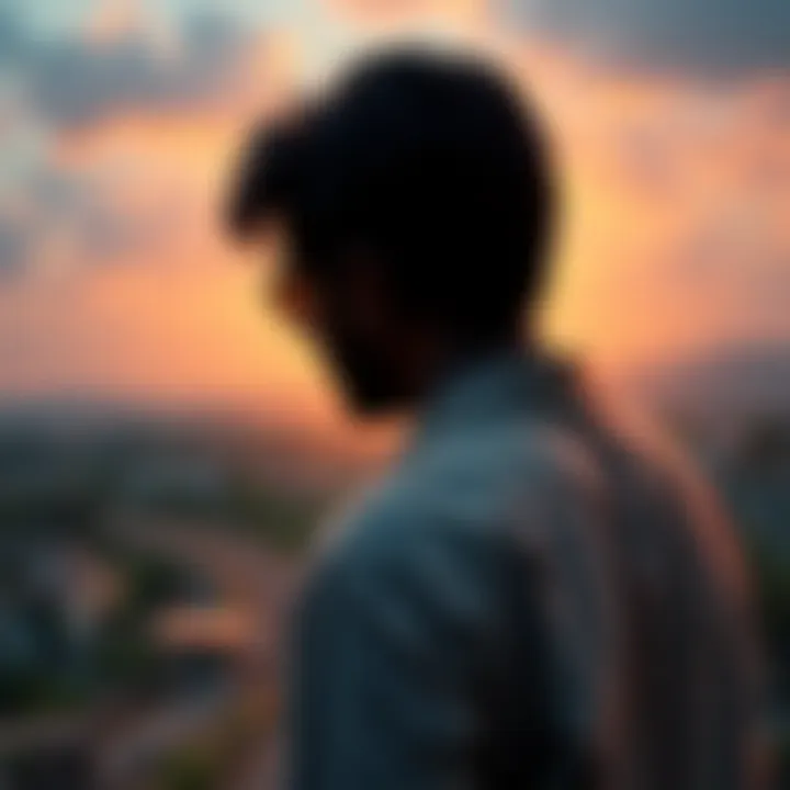 A person looking at a piece of land in India, considering investment options.