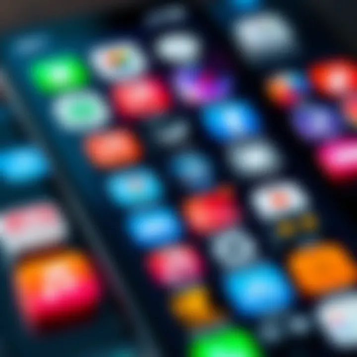A collage of music app icons on an iPhone screen