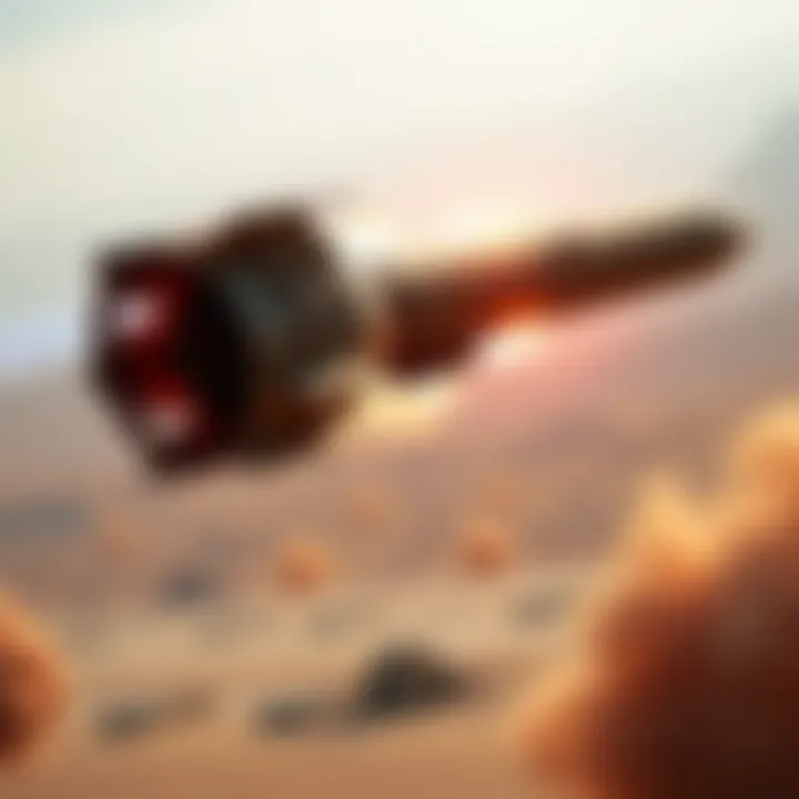 Footage of a missile being launched towards American military bases.