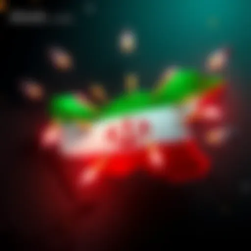 An illustration showing a map of Iran with arrows indicating change and transformation in its political landscape as 2026 approaches.