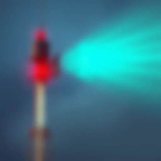 A radio tower transmitting a message, with waves emanating from it, symbolizing communication in Farsi.