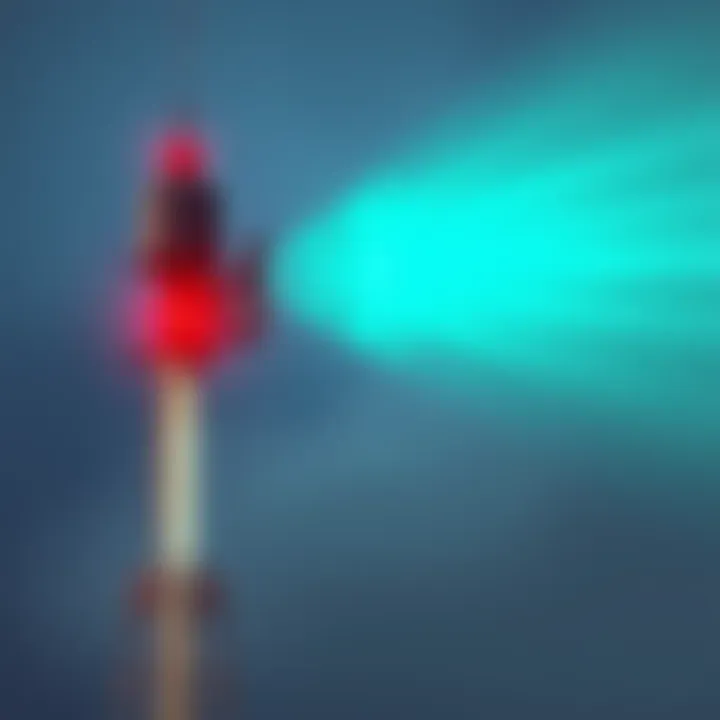 A radio tower transmitting a message, with waves emanating from it, symbolizing communication in Farsi.