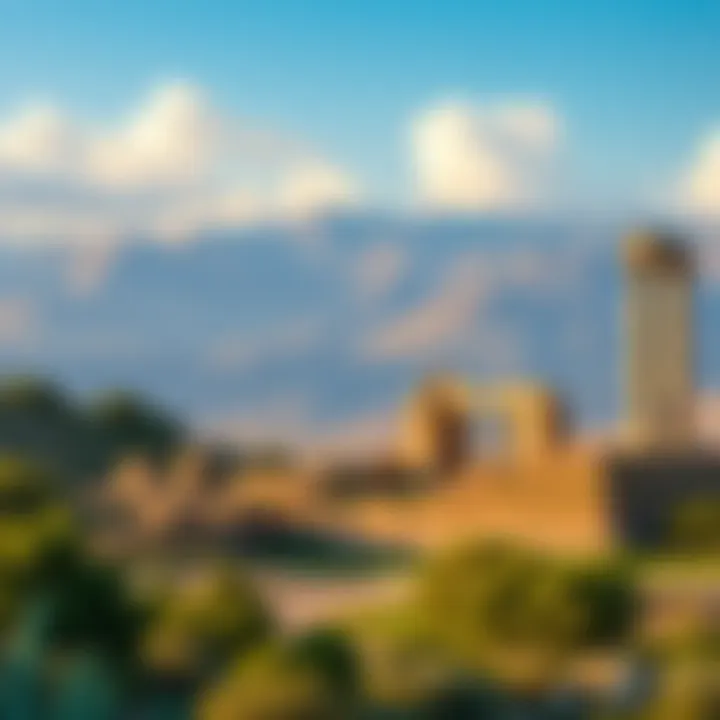 A view of ancient Persian ruins set against a mountainous backdrop, symbolizing Iran's historical significance.