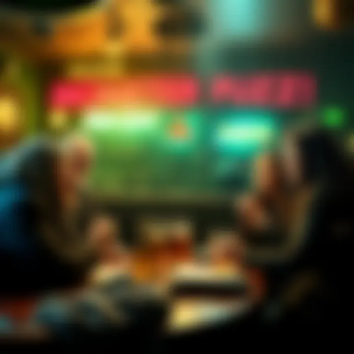A group of friends discussing paranormal topics with laughter, set in an Irish pub.