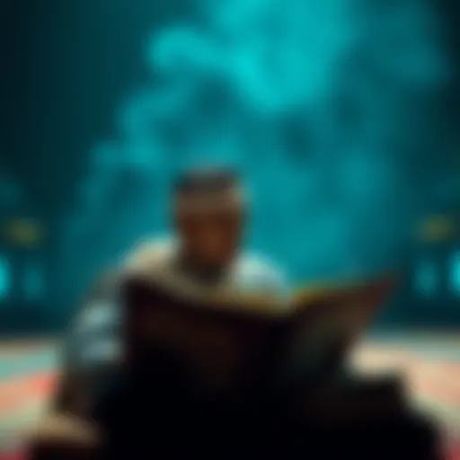 A person pondering over Islamic texts while contemplating the practice of shifting.