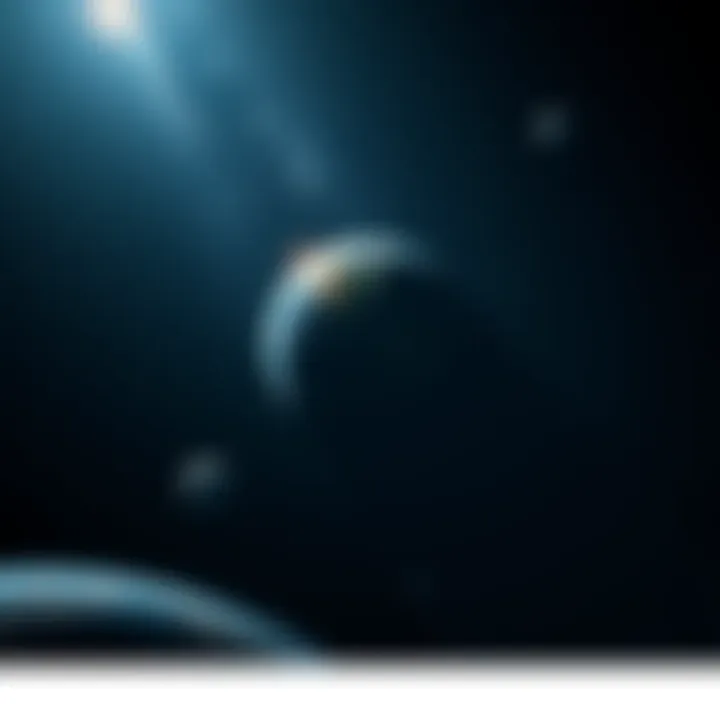 Isolation in the Universe A dark space scene showing Earth surrounded by stars and planets, highlighting a feeling of separation from other worlds