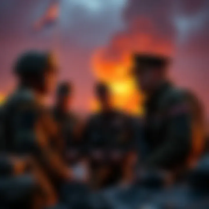 Israeli defense officials discussing military strategies in a tense environment