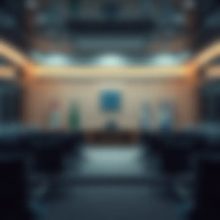 Israeli Prime Minister's office with empty chairs, signifying absence amid rising tensions in the region.