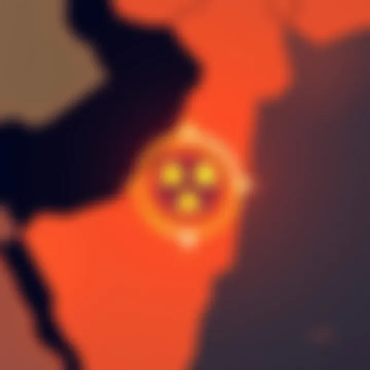 An illustration showing a map of Israel with a nuclear symbol, depicting concerns over the Samson Option and its global implications.