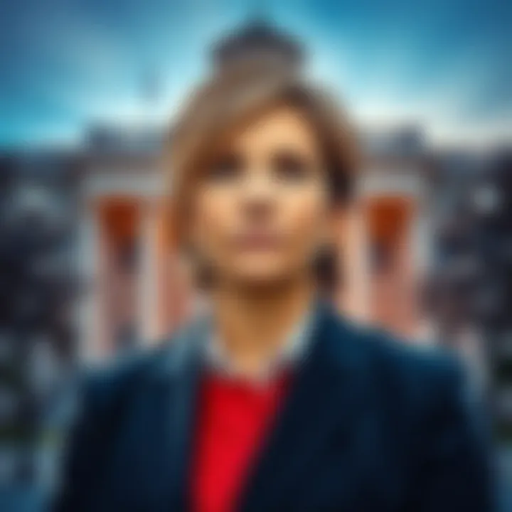 Iwona B. Horyn, the chief security officer at DHS, with a serious expression, dressed in professional attire, standing in front of a government building.