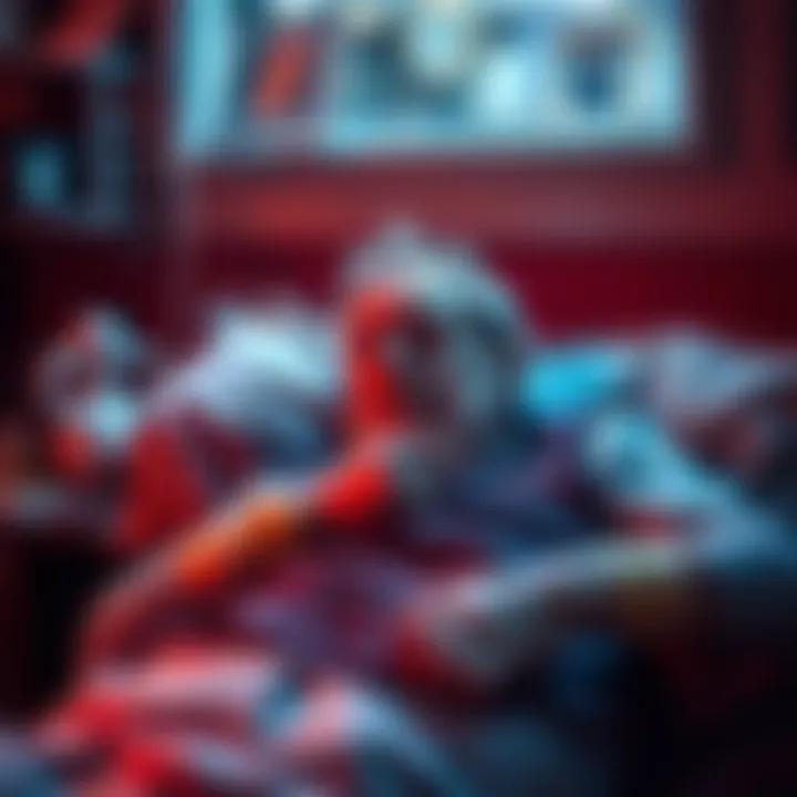 Jack Begley resting at home with bandages after a serious tractor accident