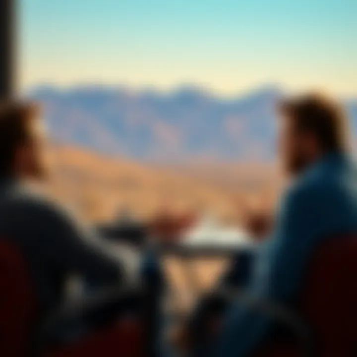 Jake Barber in a casual setting, talking about the locations of 'the range', with hints of the Sierra Nevada mountains and Edwards Airforce Base in the background.