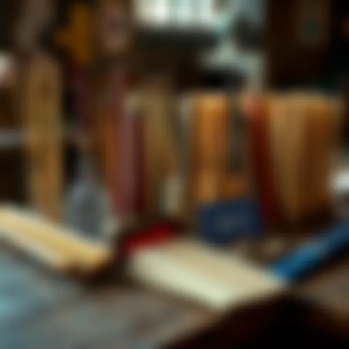 Different types of Japanese incense sticks arranged on a wooden table, including sandalwood, ready for use in an Episcopal church service