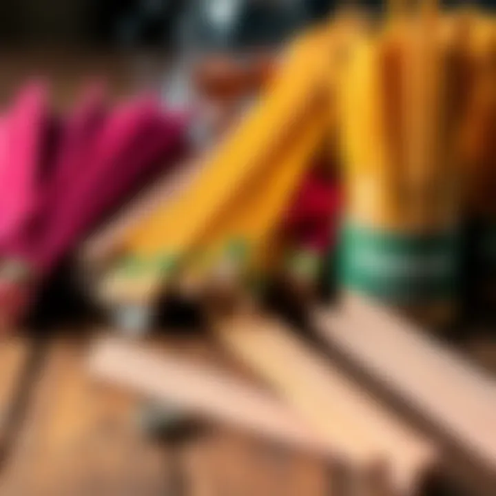 A variety of organic Jasmine incense sticks displayed on a wooden surface, showing their natural color and texture.