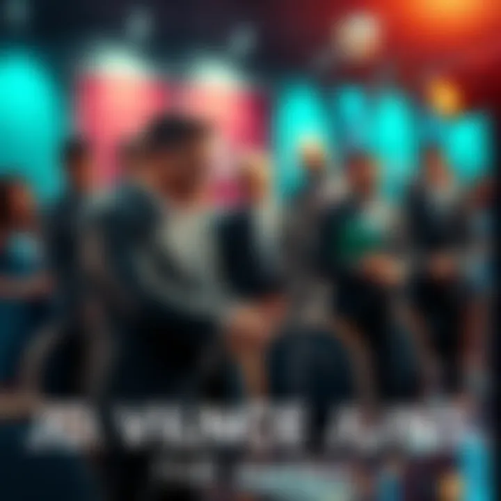 JD Vance shaking hands with members of The Collins Elites in a formal setting