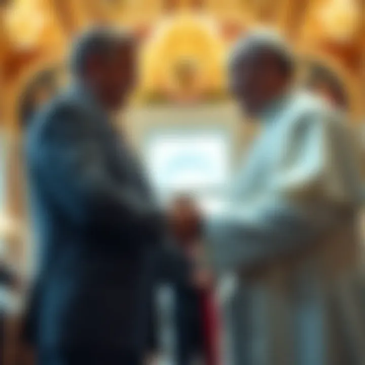 JD Vance shakes hands with the Pope in a formal setting before the Pope's passing, raising eyebrows among the public due to the timing.