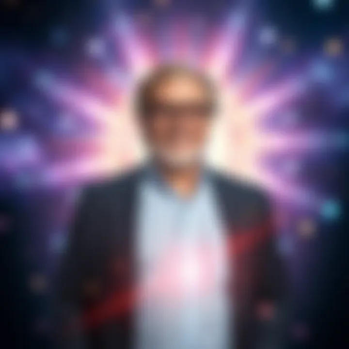 J D Vance standing in front of a cosmic backdrop representing energy cycles and Non-Humans