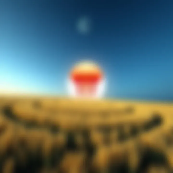 Jellyfish Crop Circle in UK A crop circle shaped like a jellyfish in a field in the UK, showing its unique design and patterns.