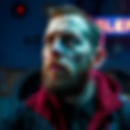 Jeremy Corbell in Sleeping Dog Director Jeremy Corbell appears contemplative in a scene from his documentary Sleeping Dog, focusing on UFOs.
