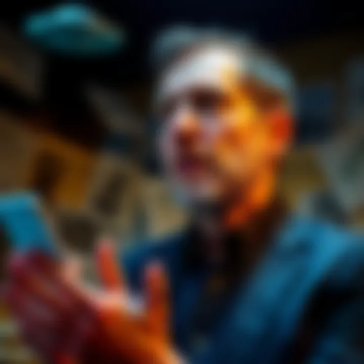Jeremy Corbell speaks about UFO files with documents and footage in the background