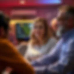 Jessica Foster Engaging with Divorced Dads Online Jessica Foster, an AI character, interacting with a group of divorced dads over 50 in a lively online chat setting