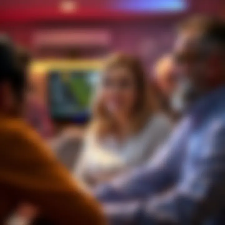 Jessica Foster Engaging with Divorced Dads Online Jessica Foster, an AI character, interacting with a group of divorced dads over 50 in a lively online chat setting