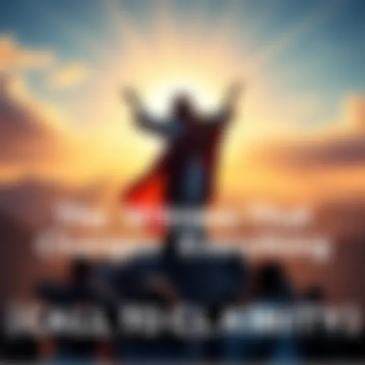 Jesus stands on a mountain, radiating light as He shares teachings with a crowd below, symbolizing clarity and divine truth.