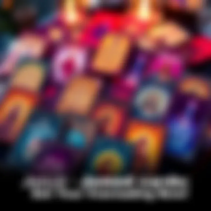 A colorful display of Jesus-themed cards with messages of love and encouragement