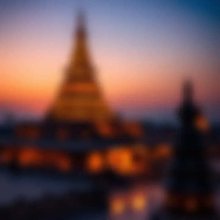 A stunning view of the Jetavanaramaya Stupa showcasing its ancient architecture and spiritual significance during sunset.