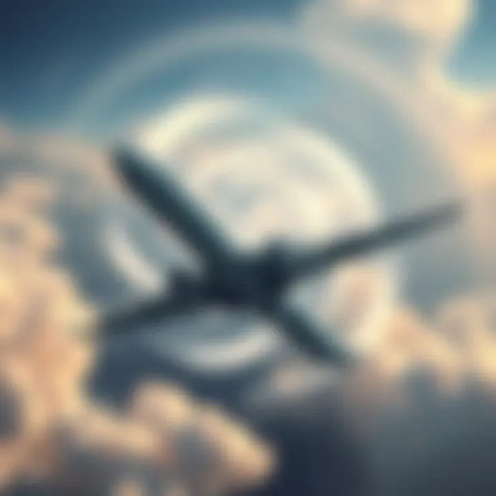 A modern jetliner spins dramatically in the sky, with clouds swirling around it, as passengers brace for impact.
