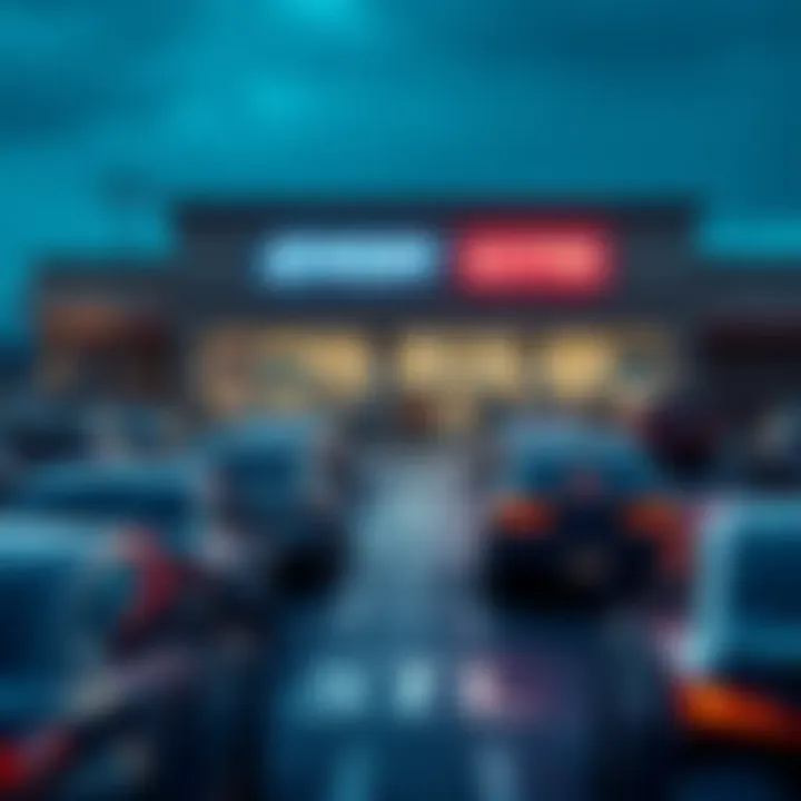 Busy jewelry store parking lot with few customers inside, raising questions about its purpose