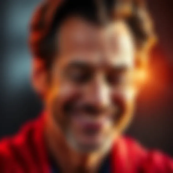 Jim Carrey smiling peacefully, symbolizing his spiritual journey and newfound faith